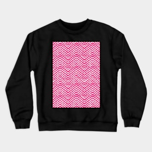 Abstract pattern, Chevron, Pink, Geometric, Pattern, Scandinavian, Nordic, Fashion print, Scandinavian art, Modern art, Wall art, Print, Minimalistic, Modern Crewneck Sweatshirt